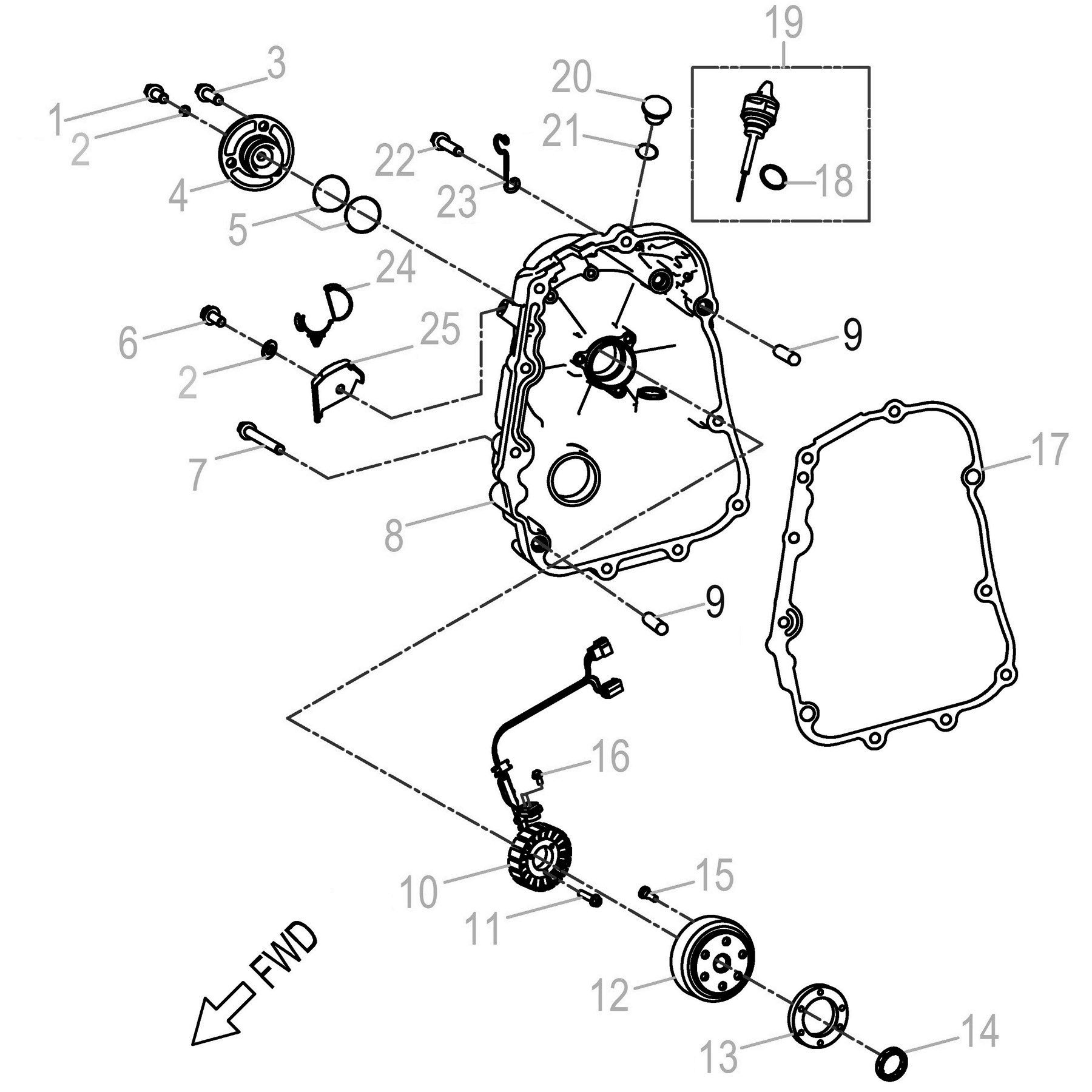 CRANKCASE COVER ,RH
